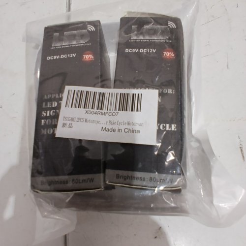 2PC LED MOTORCYCLE TURN SIGNALS - DC9V-DC12V - BLACK image 3