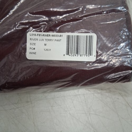 WOMEN'S ASHER RIVER LUX TERRY PANTS - MEDIUM - WINE (STYLE: L516-F81-RIVER-W033-A1) image 3