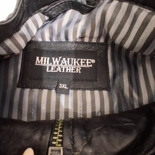 MENS MILWAUKEE LEATHER JACKET - 3XL - LEATHER image 3