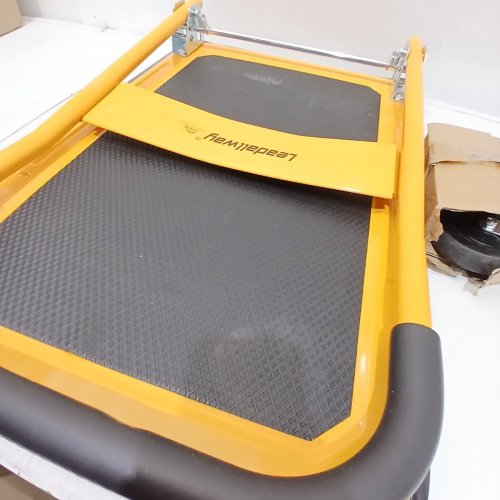 LEADALLWAY FOLDABLE 4 WHEEL PUSH CART - 330LBS CAP - 28.7" X 18.5" - BLACK/YELLOW image 4