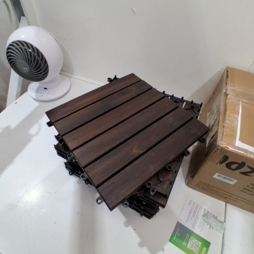 IDZO 6-SLAT INTERLOCKING DECK TILES - 9.6 SQFT - DARK BROWN - STRIPE (MODEL: LH27) image 4
