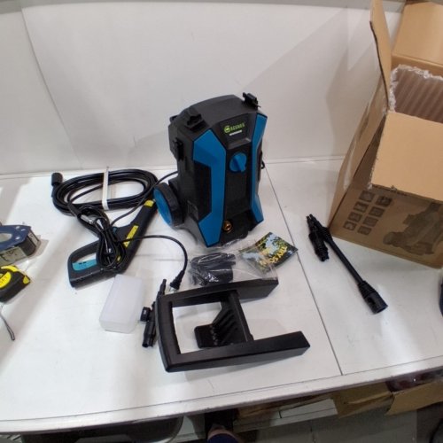 GREENER ELECTRIC PRESSURE WASHER WITH SOAP CANNON - 3800 PSI, ADJUSTABLE NOZZLE, 2.4GPM, BLUE (MODEL:C5 PLUS) image 3