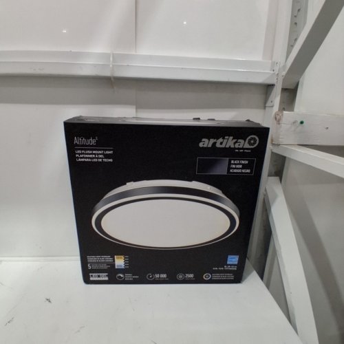 ARTIKA LED FLUSH MOUNT LIGHT - 2500LM - 33W - 15" X 15" X 3.2" - BLACK FINISH (MODEL: FM-AD5C-C1BL) image 2