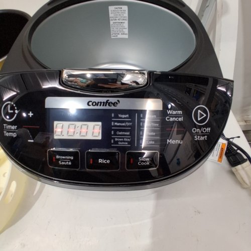 COMFEE' RICE COOKER WITH FUZZY LOGIC TECHNOLOGY, 11 PRESETS, 20 CUP COOKED AUTO KEEP WARM, 24-HR DELAY TIMER - BLACK (MODEL: ‎MB-FS5077) image 2