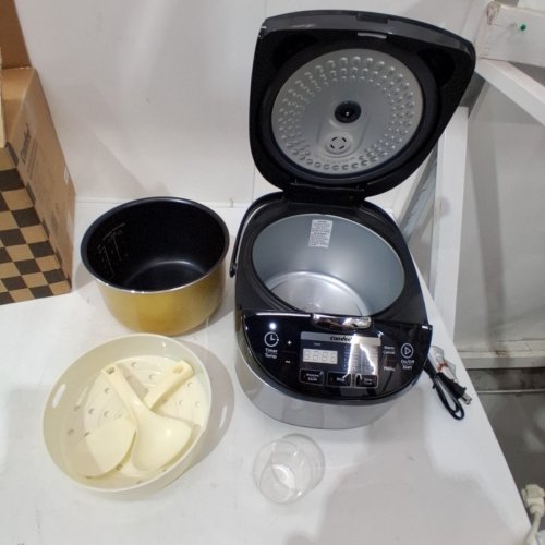 COMFEE' RICE COOKER WITH FUZZY LOGIC TECHNOLOGY, 11 PRESETS, 20 CUP COOKED AUTO KEEP WARM, 24-HR DELAY TIMER - BLACK (MODEL: ‎MB-FS5077) image 3