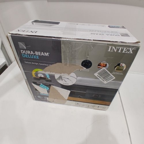 INTEX DURA-BEAM PLUS FIBER-TECH AIR MATTRESS WITH BUILT-IN ELECTRIC PUMP - 22"/ QUEEN - GREY (MODEL : AP619DP) image 7