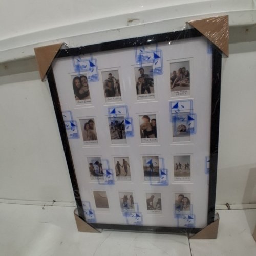 AMERICANFLAT PICTURE FRAME WITH 16 OPENINGS FOR 2X3 INSTANT-PRINT PHOTOS - 15" X 20" - BLACK image 2