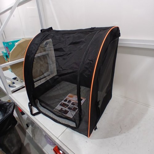 UNICITII ENCLOSED TRAVEL DOG CAR SEAT/CARRIER - 28" X 19.7" X 26" - BLACK / ORANGE (MODEL: UN-GL001A) image 4