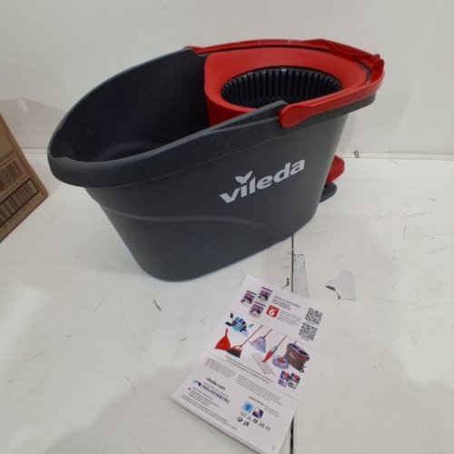 VILEDA EASYWRING POWER SPIN MOP & BUCKET SYSTEM - GREY/RED - (MODEL: 172880) image 2