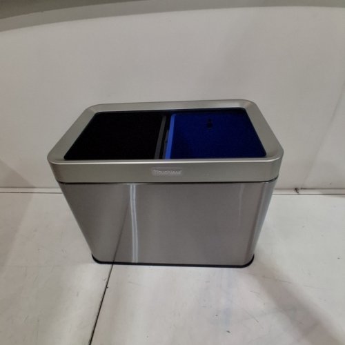 TOUCHLESS DOUBLE BARREL INDOOR TRASH CAN - 20L - SILVER image 4