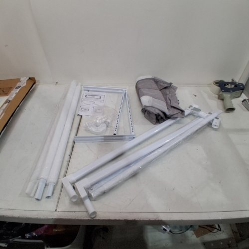 3PC ZEFINOT ADJUSTABLE BED RAILS FOR QUEEN SIZE BED - 2X 78.7" + 1 X 60" - GREY/WHITE - (MODEL: BR-G-JLB) image 2