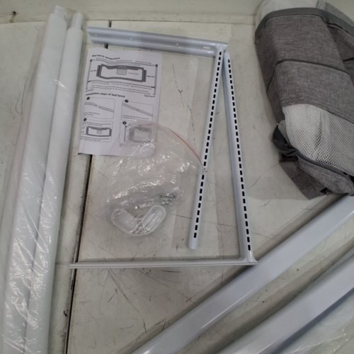 3PC ZEFINOT ADJUSTABLE BED RAILS FOR QUEEN SIZE BED - 2X 78.7" + 1 X 60" - GREY/WHITE - (MODEL: BR-G-JLB) image 3