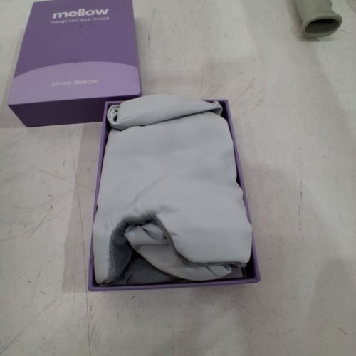 MELLOW BLACKOUT DEEP SLEEP WEIGHTED EYE MASK - ONE SIZE FITS MOST - GREY image 2