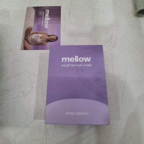 MELLOW BLACKOUT DEEP SLEEP WEIGHTED EYE MASK - ONE SIZE FITS MOST - GREY image 3