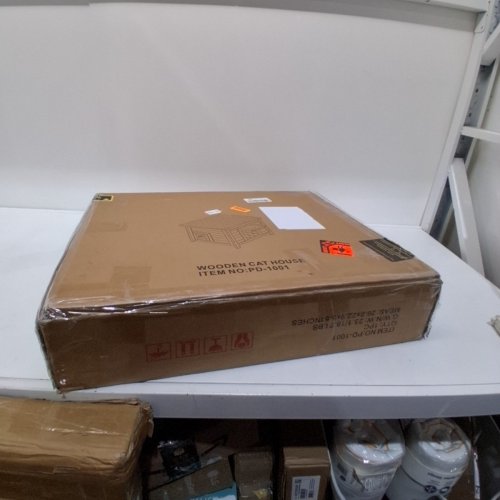 OUTDOOR WEATHERPROOF CAT HOUSE ENCLOSURE - 20" X 23" X 20" - WHITE/GREY (MODEL: PD-1001W) image 4