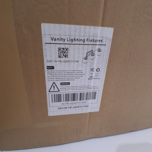 YANSUN 3 LIGHT INDUSTRIAL BATHROOM VANITY LIGHT WITH GLASS SHADES - 27" - NICKEL (MODEL: LA-YB-JQ28701CNK) image 2