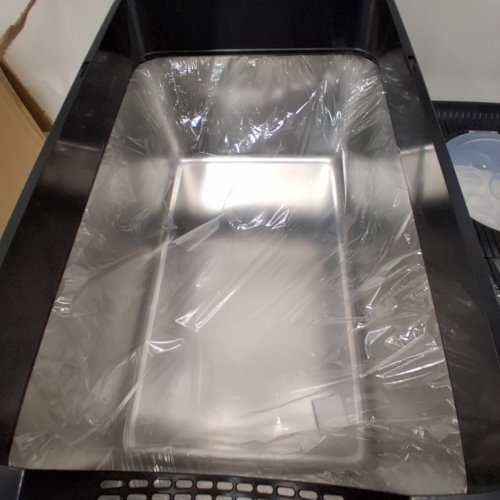 CITYLIFE STAINLESS STEEL LITTER BOX WITH LID FLIP-TOP & SCOOP - XL - BLACK image 4