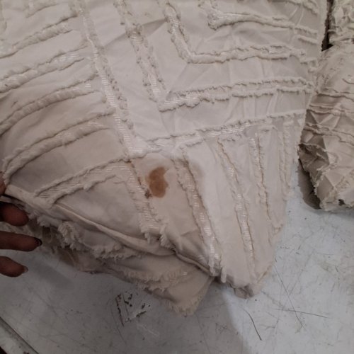 7PC BEDSURE TUFTED BOHO COMFORTER SET - KING - BEIGE image 5