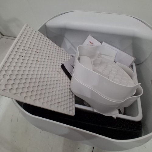 OPEN-TOP AUTOMATIC ROBOT LITTER BOX FOR MULTIPLE CATS WITH APP CONTROL - 10L - WHITE (MODEL: CH-ICB024) image 8