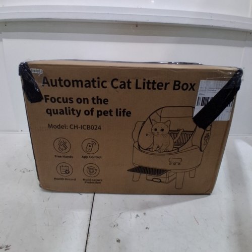 OPEN-TOP AUTOMATIC ROBOT LITTER BOX FOR MULTIPLE CATS WITH APP CONTROL - 10L - WHITE (MODEL: CH-ICB024) image 9
