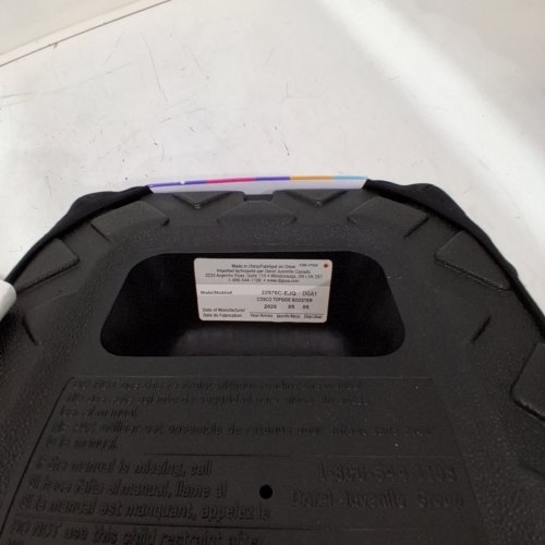 COSCO KIDS TOPSIDE LIGHTWEIGHT BACKLESS BELT-POSITIONING BOOSTER CAR SEAT - 40-100LB MAX - DIAMOND DAZE/BLACK/TRIANGLES (MODEL: 22976CEJQ6) image 2