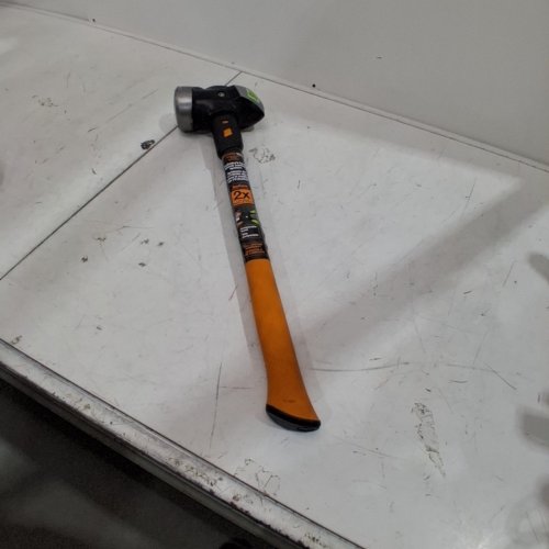 FISKARS DOUBLE FLAT FACE SLEDGE HAMMER - 8 LBS - ORANGE / BLACK image 3