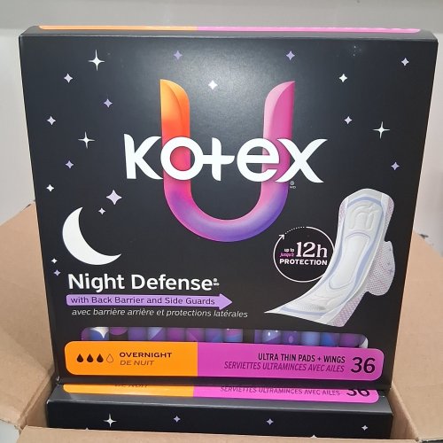 72PK U BY KOTEX NIGHT DEFENSE ULTRA THIN PADS WITH WINGS - OVERNIGHT (MODEL:58645) image 2