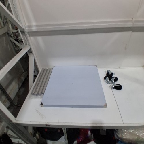 STAINLESS STEEL FOOD PREP WORKTABLE WITH WHEELS - 24" X 24" X 38" - SILVER (MODEL: HETG-24*24) image 2