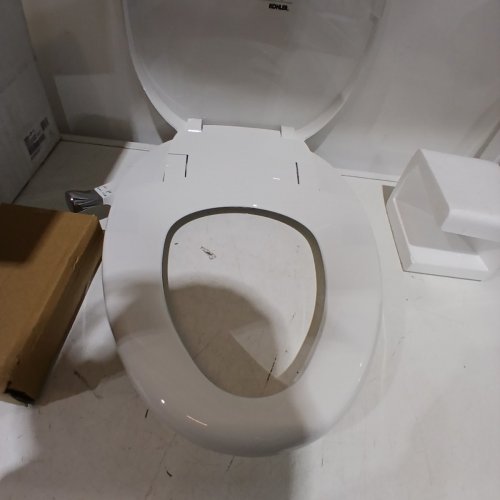 PUREWASH ELONGATED MANUAL BIDET TOILET SEAT WITH POLISHED CHROME HANDLE - WHITE (MODEL: 98804-CP-0) image 4