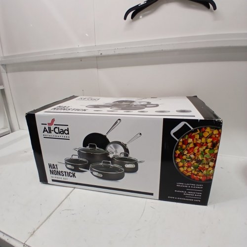 10PC ALL-CLAD HA1 HARD ANODIZED NONSTICK COOKWARE SET - BLACK image 4