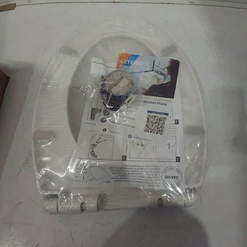 GARVEE SOFT CLOSE HINGE NON-SLIP ELONGATED TOILET SEAT - 18.2" - WHITE (MODEL: PH0-16EXDA3Y) image 3