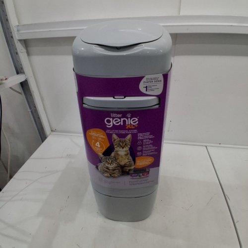 LITTER GENIE XL+ PAIL WITH SCOOP AND HOLDER & JUMBO REFILL BAG - 22" - GREY (MODEL: I000399) image 2