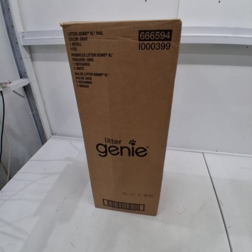 LITTER GENIE XL+ PAIL WITH SCOOP AND HOLDER & JUMBO REFILL BAG - 22" - GREY (MODEL: I000399) image 4