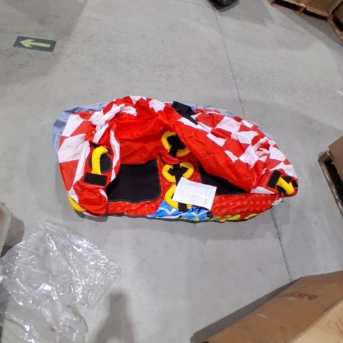 MAXKARE 2 RIDER TOWABLE TUBE FOR BOATING - 450LBS MAX - RED (MODEL: WST-LJ201) image 2