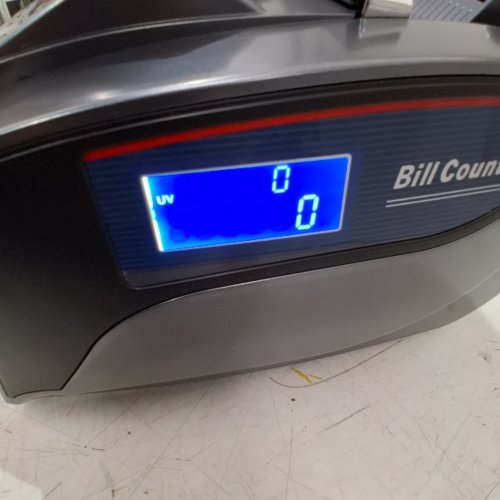 BILL COUNTER PROFESSIONAL POLYMER & PAPER MULTI-CURRENCY CASH COUNTER WITH DUAL LCD SCREENS & UV MG DETECTION TO STOP COUNTERFEIT - BLACK/GREY/RED (MODEL: 2828C UV/MG) image 3