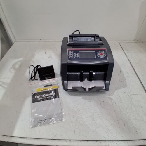 BILL COUNTER PROFESSIONAL POLYMER & PAPER MULTI-CURRENCY CASH COUNTER WITH DUAL LCD SCREENS & UV MG DETECTION TO STOP COUNTERFEIT - BLACK/GREY/RED (MODEL: 2828C UV/MG) image 4