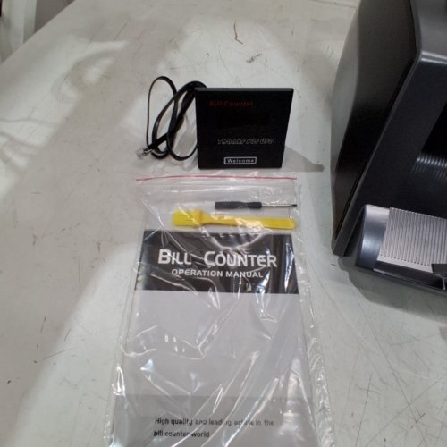 BILL COUNTER PROFESSIONAL POLYMER & PAPER MULTI-CURRENCY CASH COUNTER WITH DUAL LCD SCREENS & UV MG DETECTION TO STOP COUNTERFEIT - BLACK/GREY/RED (MODEL: 2828C UV/MG) image 5