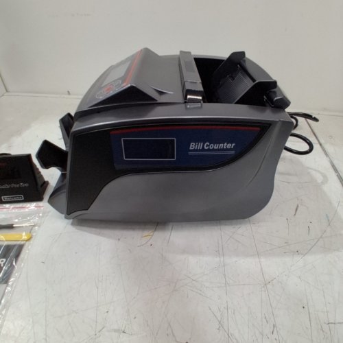 BILL COUNTER PROFESSIONAL POLYMER & PAPER MULTI-CURRENCY CASH COUNTER WITH DUAL LCD SCREENS & UV MG DETECTION TO STOP COUNTERFEIT - BLACK/GREY/RED (MODEL: 2828C UV/MG) image 6