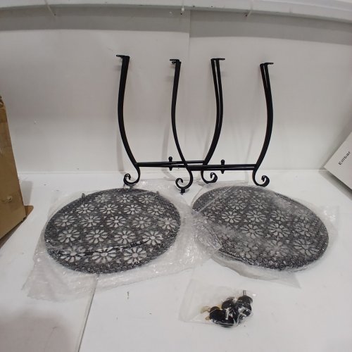 2PK ROUND OUTDOOR END TABLES - 17.3" - BLACK (ITEM: 1494394) image 3