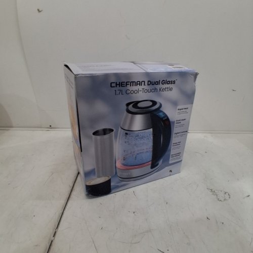 CHEFMAN DUAL-GLASS COOL TOUCH DIGITAL KETTLE WITH TEA INFUSER - 1500W - 1.7L - STAINLESS STEEL/BLACK (MODEL: RJ11-17-CTI-DG/1992747) image 5