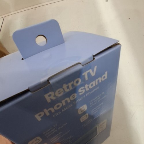 GEMS RETRO TV PHONE STAND - FITS MOST PHONES - LIGHT BLUE image 3