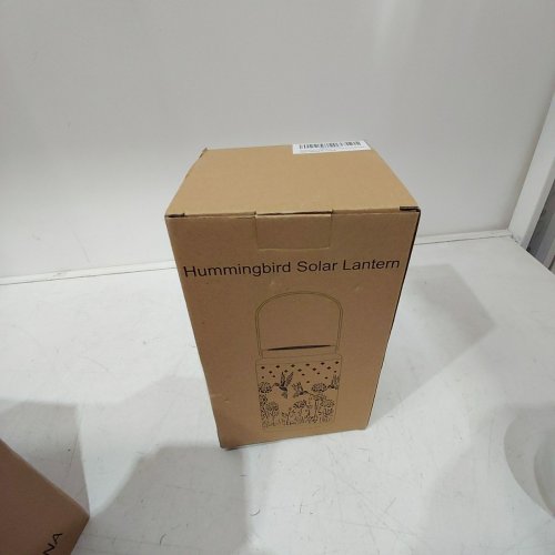 BRIZLED HUMMINGBIRD OUTDOOR SOLAR HANGING LANTERN - BRONZE image 3
