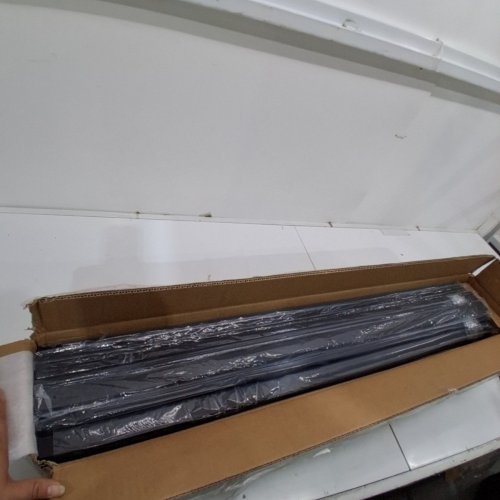 61PK GALVANIZED STEEL RAILING SPINDLES DECK BALUSTERS - 36", HOLLOW RECTANGLE METAL DECKING STAIR BALUSTERS WITH PRE-DRILLED HOLE, END CAPS - BLACK (MODEL: TBP914) image 2