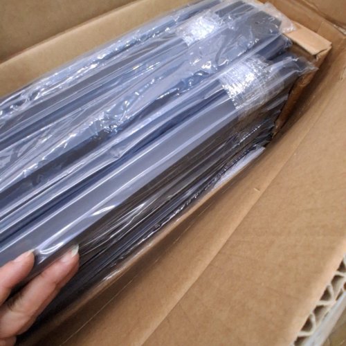 61PK GALVANIZED STEEL RAILING SPINDLES DECK BALUSTERS - 36", HOLLOW RECTANGLE METAL DECKING STAIR BALUSTERS WITH PRE-DRILLED HOLE, END CAPS - BLACK (MODEL: TBP914) image 3