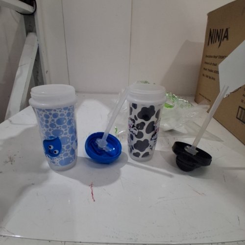 SET OF 2 PLAYTEX SIPSTERS MILK AND WATER CUP - SPILL PROOF WITH STRAW image 3