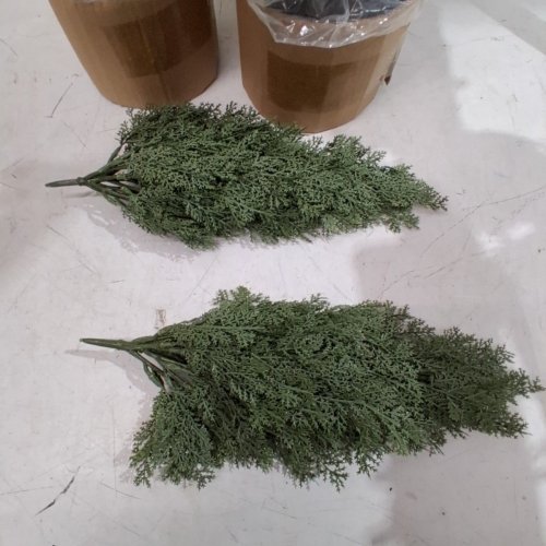 2PK GARVEE ARTIFICIAL POTTED CEDAR TOPIARY TREES - 36" - GREEN/BLACK (MODEL: SM-BS-90) image 3