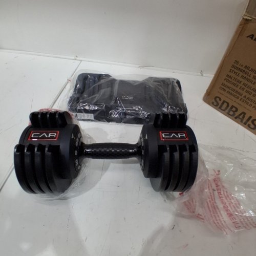 CAP ADJUSTABLE DUMBBELL - 25LB - BLACK/SILVER (MODEL: SDBAIS-025G6BK) image 2