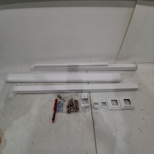 METAL 3 STEP OUTDOOR HANDRAIL RAILING - 36" - WHITE image 2