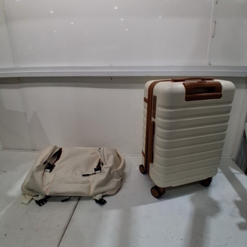 2PC VELAYBOR LIGHTWEIGHT LUGGAGE SET WITH SPINNER WHEELS - 20FT'/18FT' - BEIGE (MODEL- LUG190602) image 3