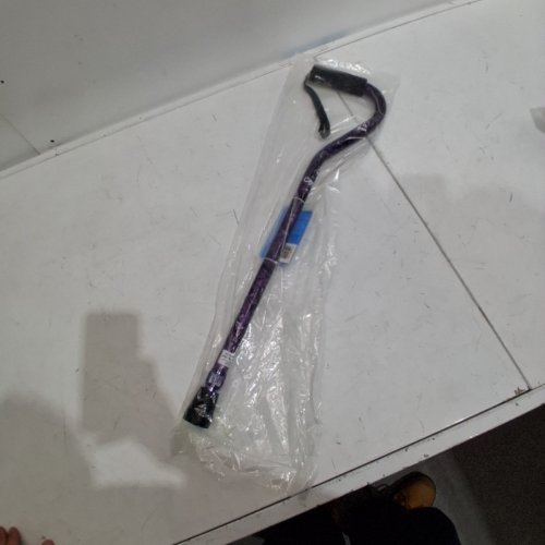 CAREX COMFORT GRIP OFFSET WALKING CANE - 250 LBS CAP - 30" - 39" - PURPLE image 2